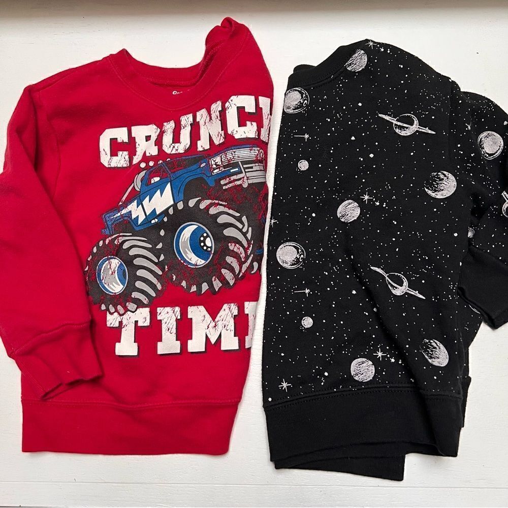 Set of 2 Garanimals Crewneck Sweatshirts Toddler 2T EUC